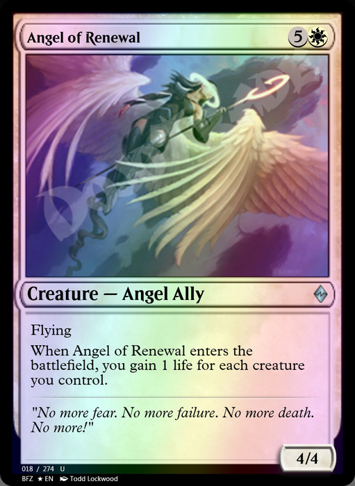 Angel of Renewal FOIL