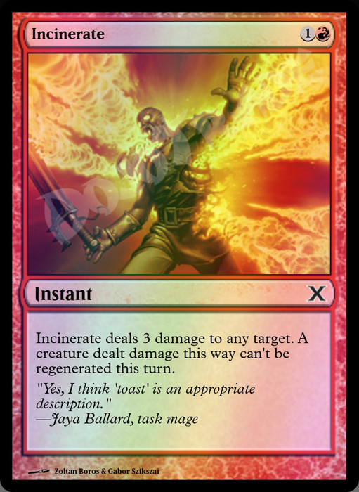 Incinerate FOIL