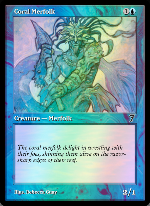 Coral Merfolk FOIL