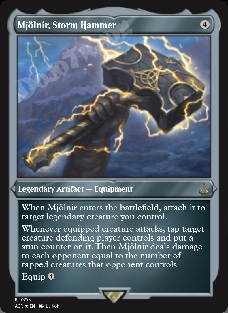 Mjolnir, Storm Hammer (Etched) FOIL