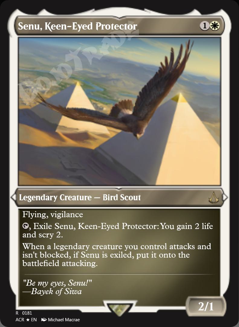 Senu, Keen-Eyed Protector (Etched) FOIL