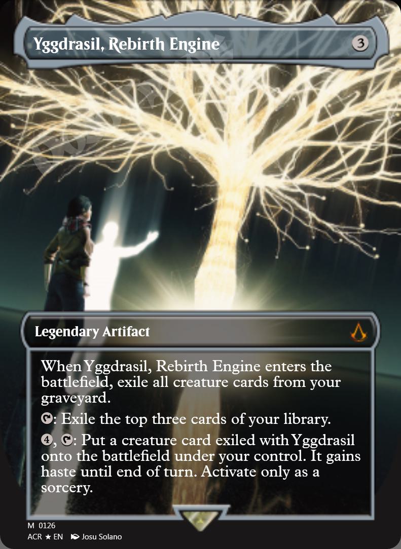 Yggdrasil, Rebirth Engine (Borderless) FOIL