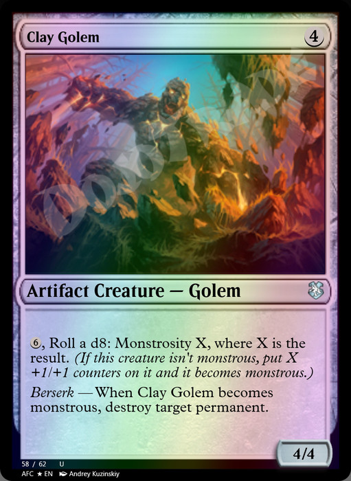 Clay Golem FOIL