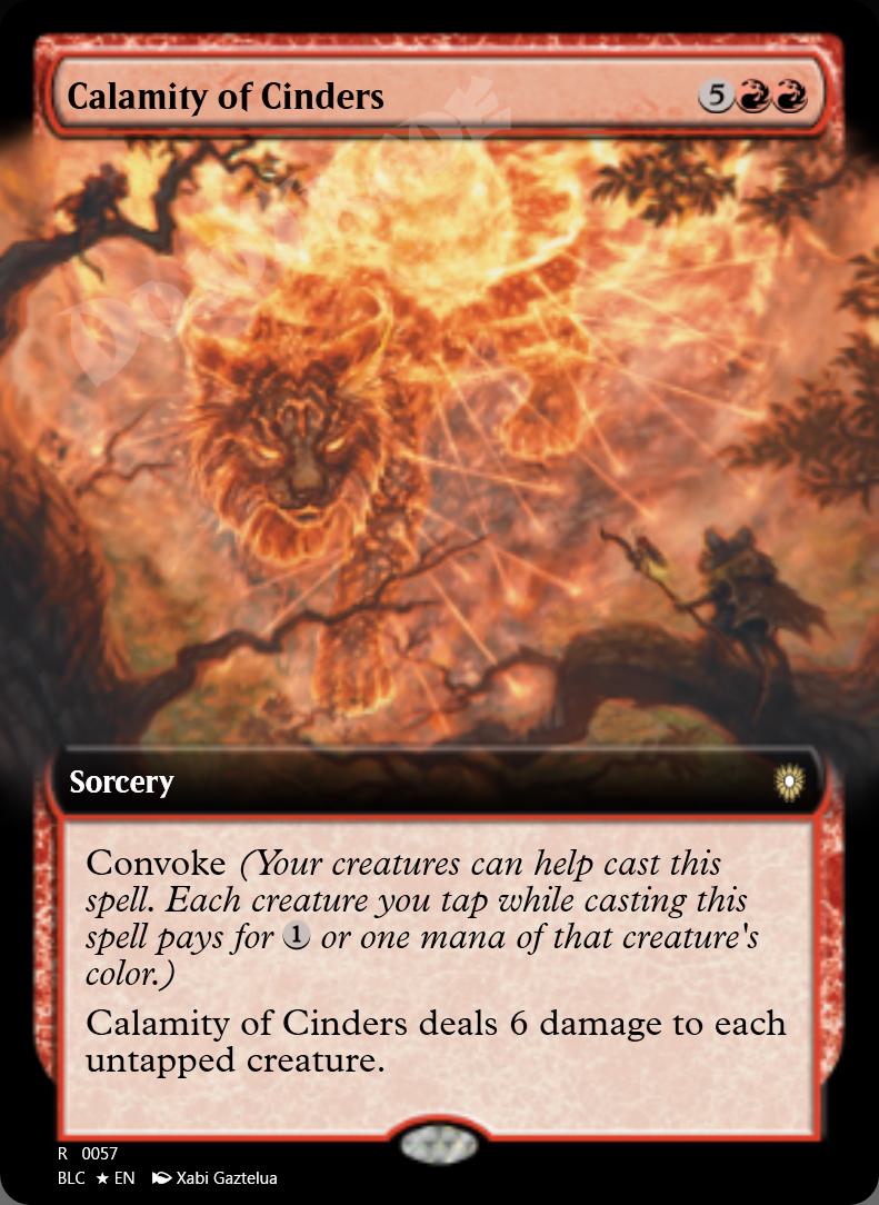 Calamity of Cinders (Extended Art) FOIL