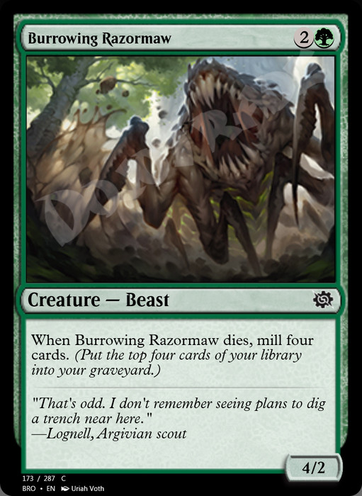 Burrowing Razormaw