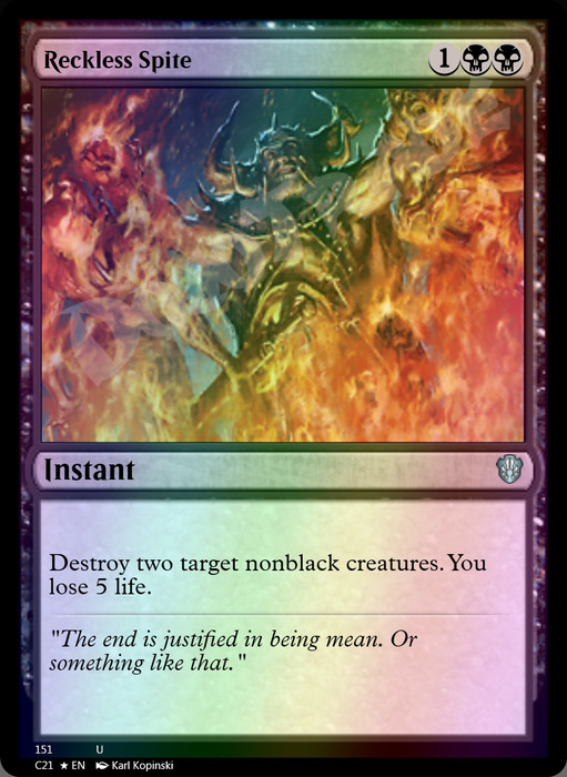 Reckless Spite FOIL