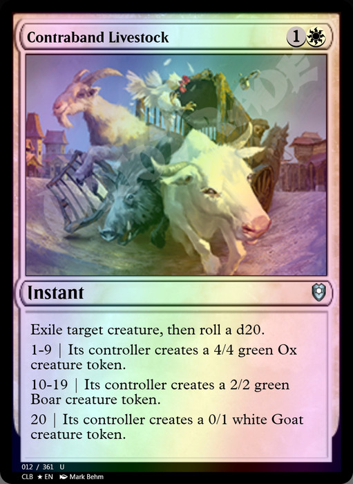 Contraband Livestock FOIL