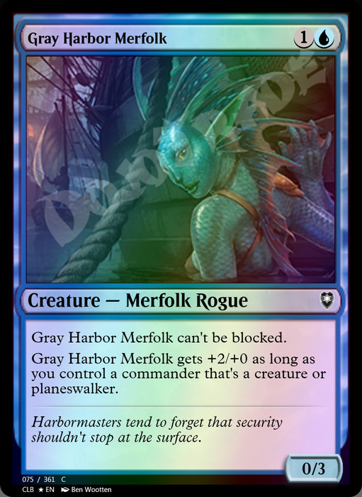 Gray Harbor Merfolk FOIL