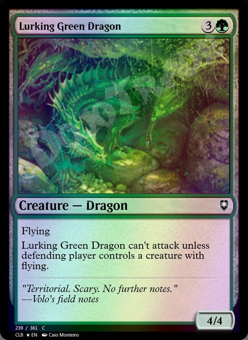 Lurking Green Dragon FOIL