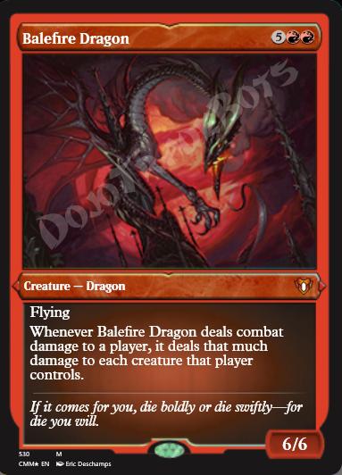 Balefire Dragon (Etched) FOIL