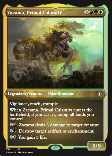 Zacama, Primal Calamity (Etched) FOIL