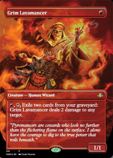 Grim Lavamancer (Borderless) FOIL