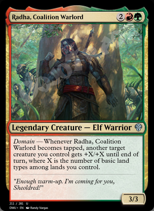 Radha, Coalition Warlord