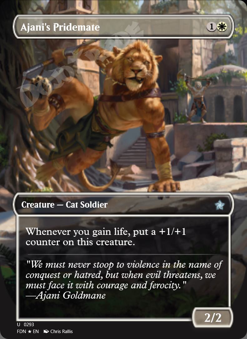 Ajani's Pridemate (Borderless) FOIL