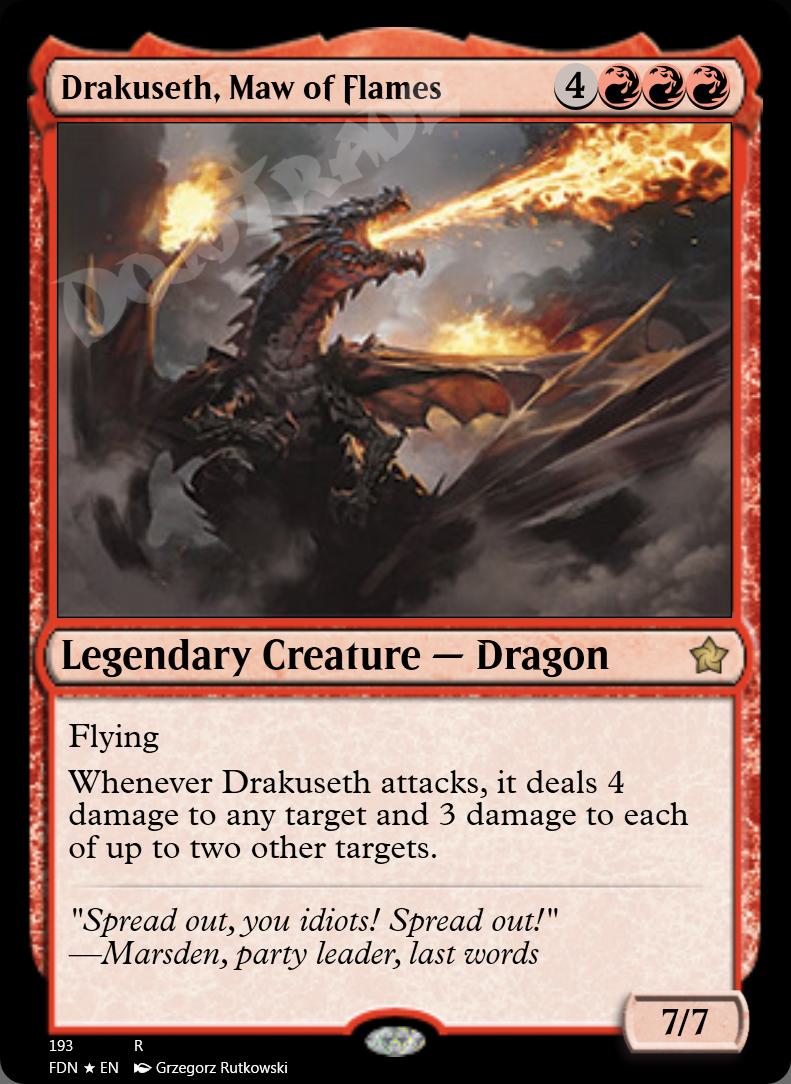 Drakuseth, Maw of Flames FOIL