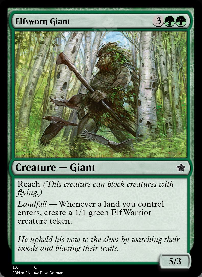 Elfsworn Giant FOIL