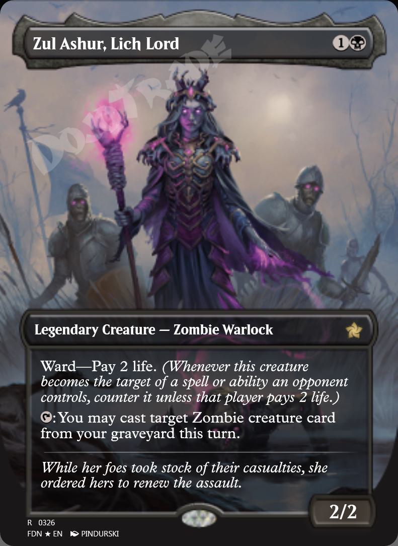 Zul Ashur, Lich Lord (Borderless) FOIL