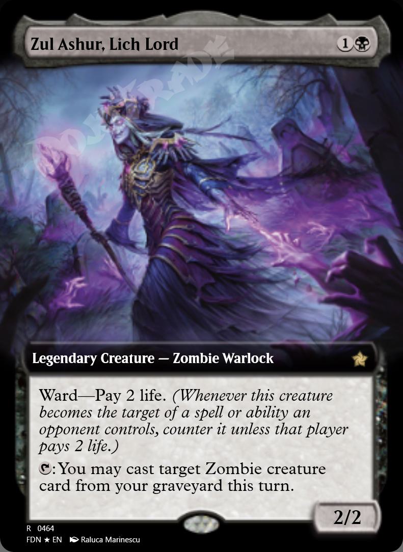 Zul Ashur, Lich Lord (Extended Art) FOIL