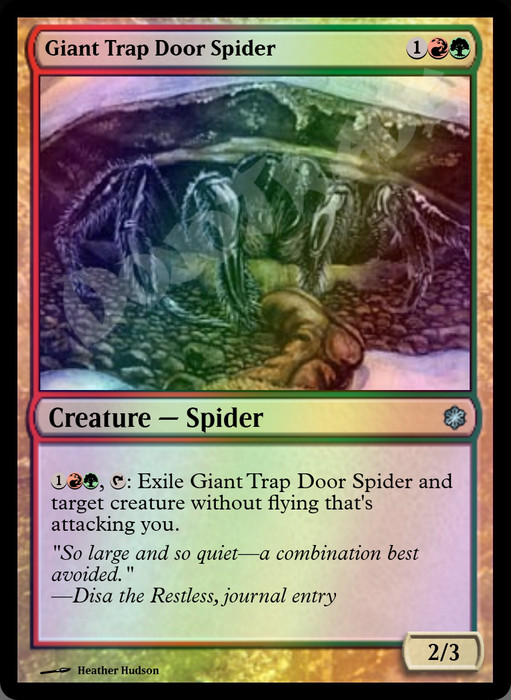 Giant Trap Door Spider FOIL