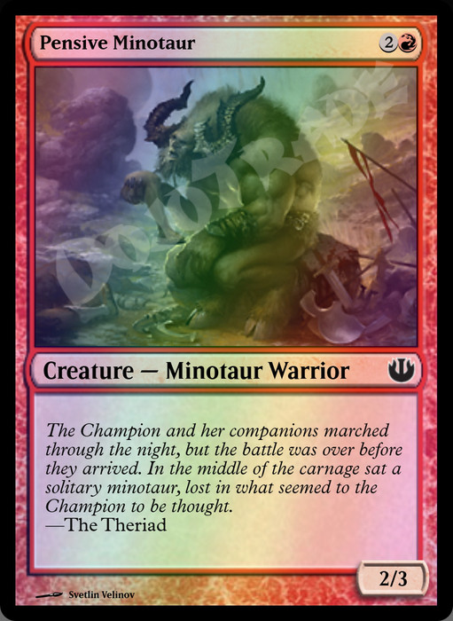 Pensive Minotaur FOIL