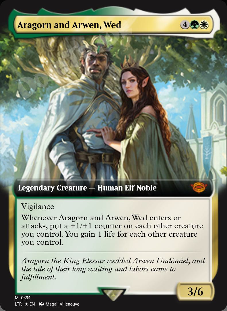 Aragorn and Arwen, Wed (Extended Art) FOIL