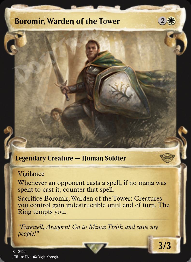 Boromir, Warden of the Tower (Showcase Scrolls) FOIL