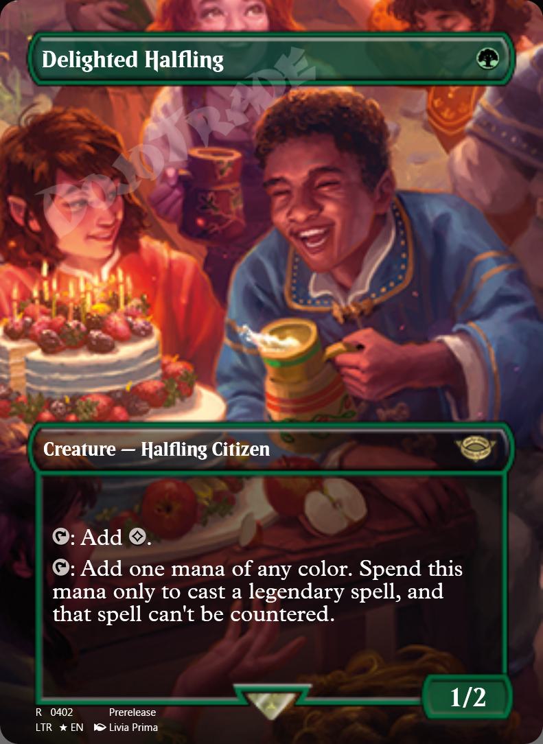 Delighted Halfling (Borderless) FOIL