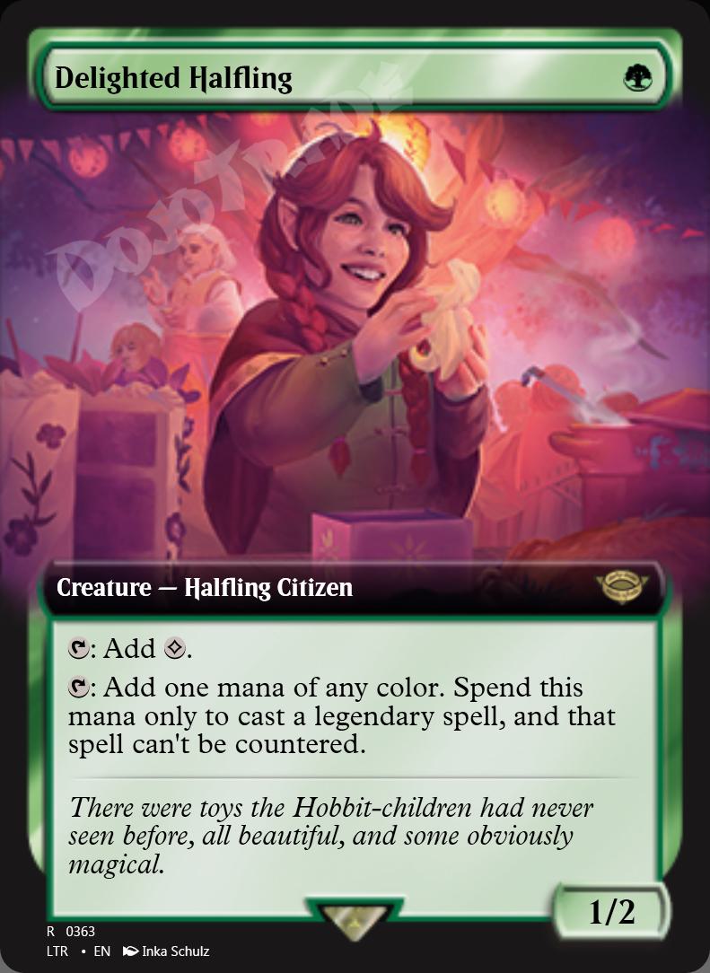 Delighted Halfling (Extended Art)