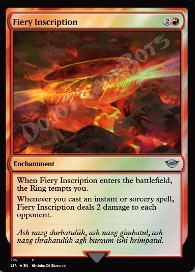 Fiery Inscription FOIL