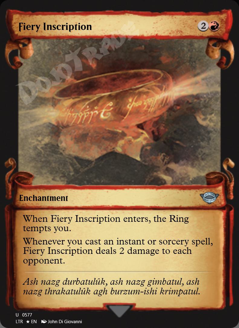 Fiery Inscription (Showcase Scrolls) FOIL