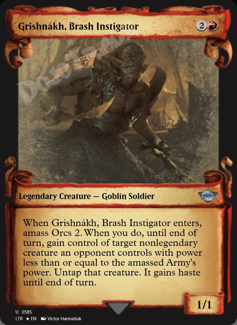 Grishnakh, Brash Instigator (Showcase Scrolls) FOIL