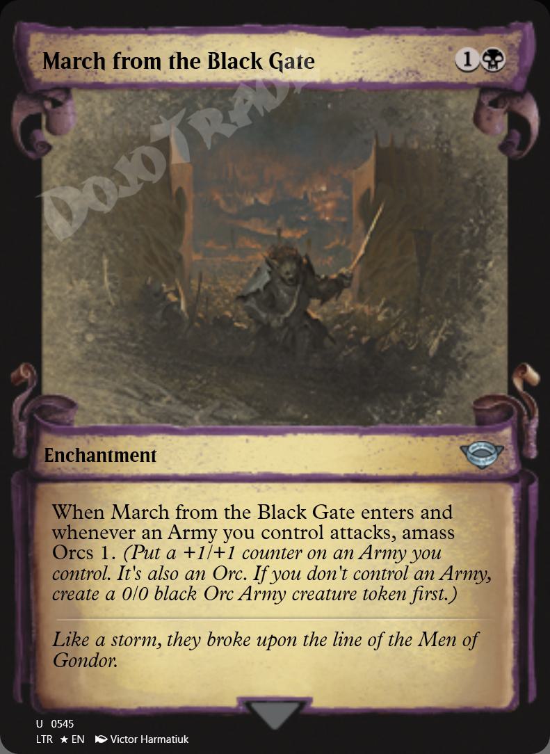 March from the Black Gate (Showcase Scrolls) FOIL