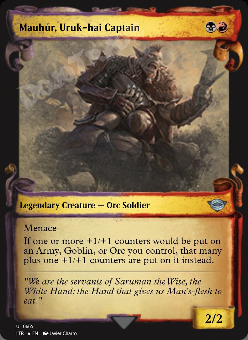 Mauhur, Uruk-hai Captain (Showcase Scrolls) FOIL