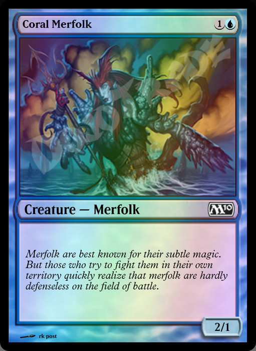 Coral Merfolk FOIL