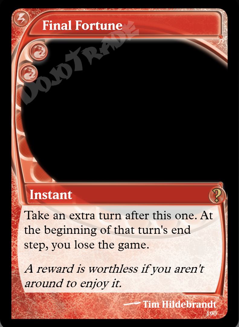 Final Fortune FOIL