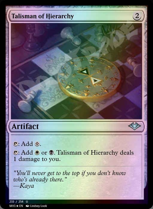 Talisman of Hierarchy FOIL