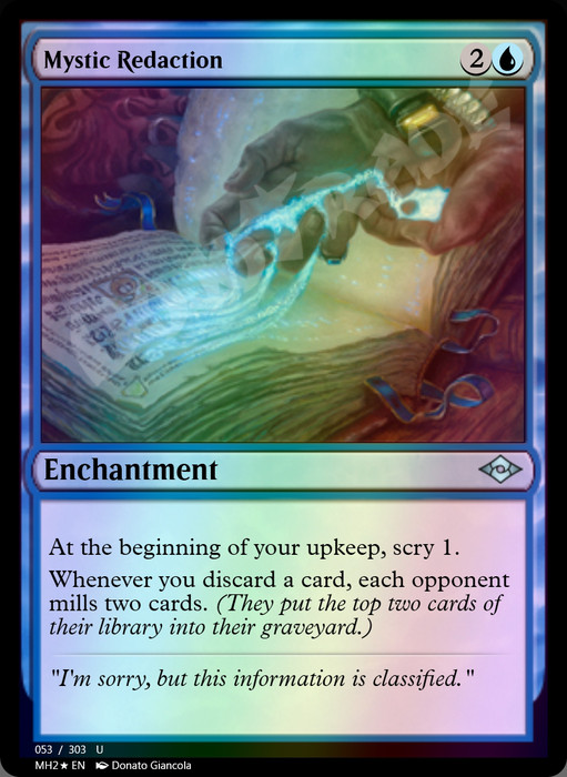 Mystic Redaction FOIL