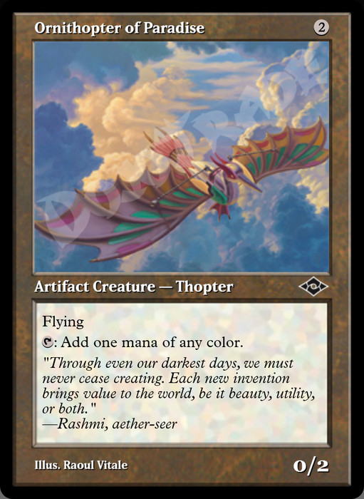 Ornithopter of Paradise (Retro Frame)