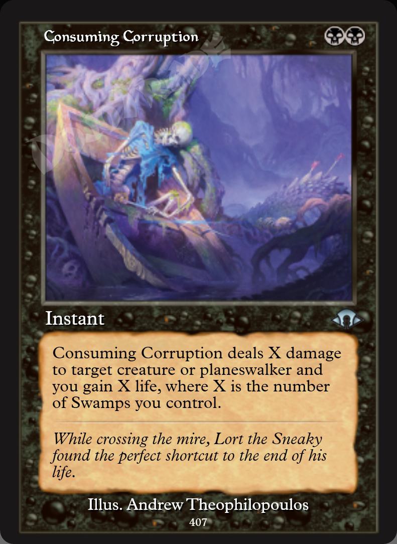 Consuming Corruption (Retro Frame) FOIL