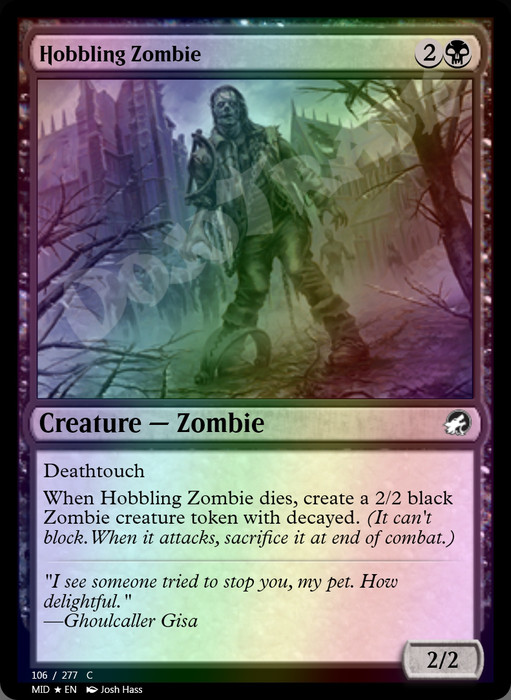 Hobbling Zombie FOIL