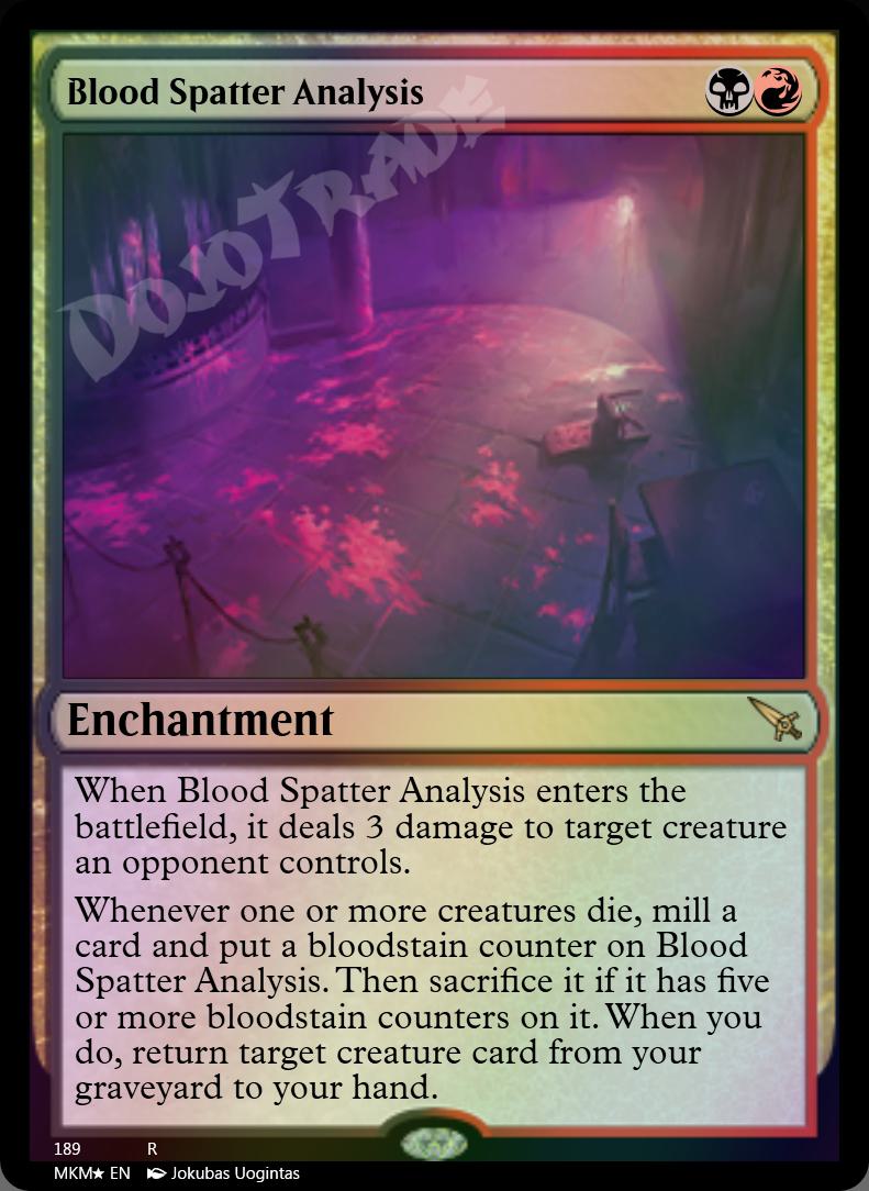 Blood Spatter Analysis FOIL