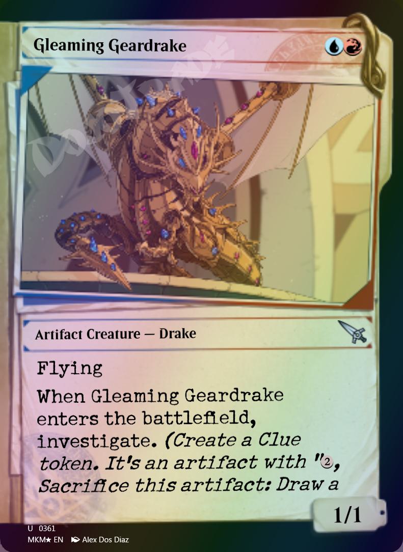 Gleaming Geardrake (Dossier) FOIL