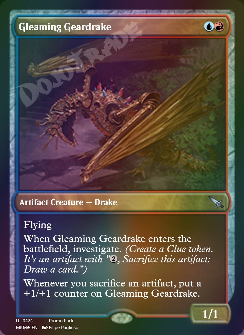 Gleaming Geardrake (Promo) FOIL