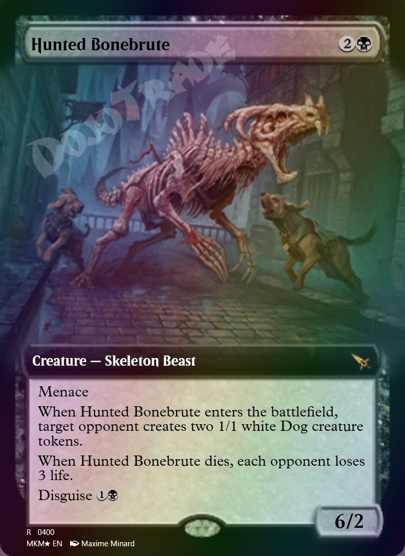 Hunted Bonebrute (Extended Art) FOIL