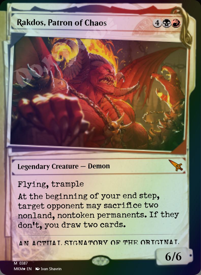 Rakdos, Patron of Chaos (Dossier Ink) FOIL