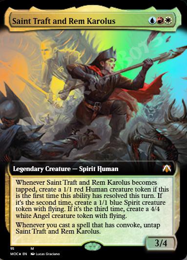 Saint Traft and Rem Karolus (Extended Art) FOIL