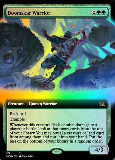 Doomskar Warrior (Extended Art) FOIL