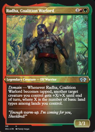 Radha, Coalition Warlord (Etched) FOIL