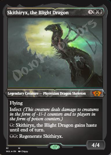 Skithiryx, the Blight Dragon (Etched) FOIL