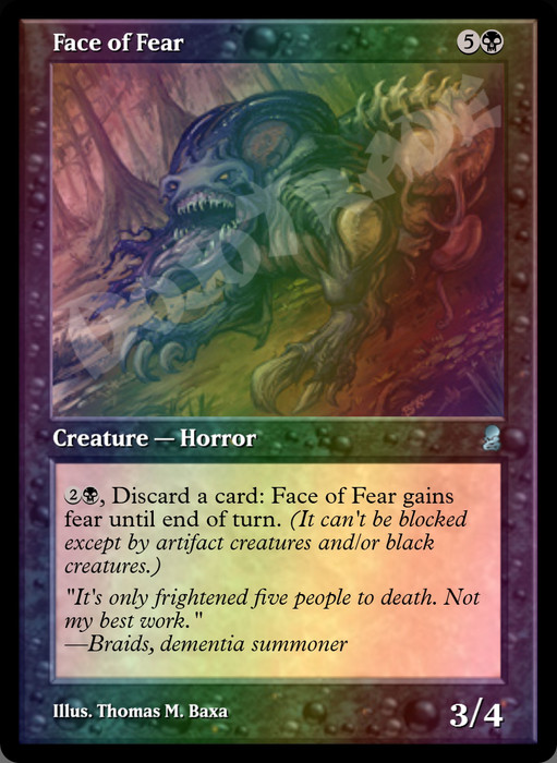 Face of Fear FOIL